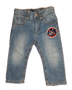 Podložene jeans hlače z tregulacijo 9-12 M