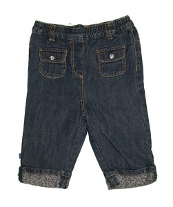 Podložene jeans hlače z regulacijo 3-6 M