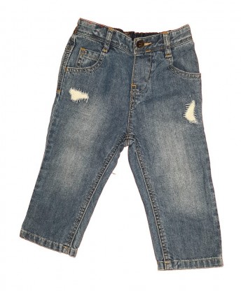 Modre jeans hlače z regulacijo 6-9 M