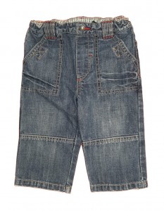 Modre jeans hlače z regulacijo 9-12 M