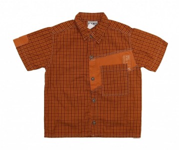 Oranžna karirasta srajca 4-5 L