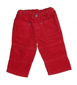 Rdeče žametne hlače 6-9 M