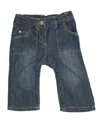 Jeans hlače z regulacijo in žepi 9-12 M