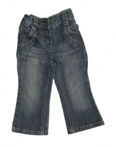 Modre jeans hlače z elastičnim pasom 12-18 M