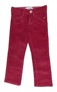 Rdeče žametne hlače z regulacijo 12-18 M