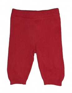 Rdeče pletene hlače 0-3 M