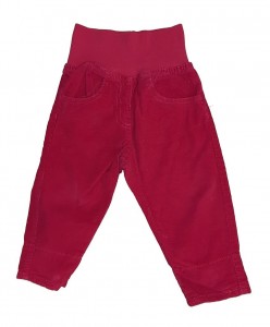 Rdeče žametne hlače z žepi 6-9 M
