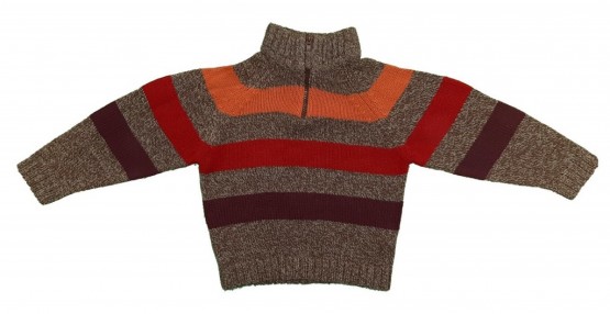 Črtast debelejši pulover 3-4 L