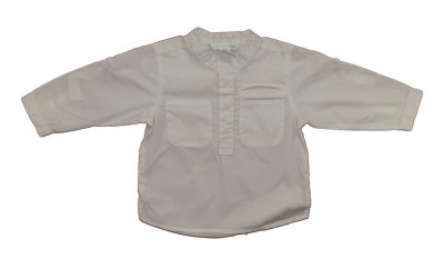 Bela srajca z žepi 6-9 M