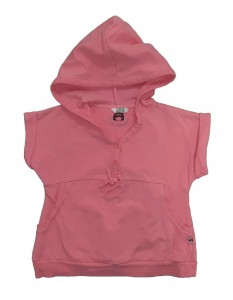 Roza pulover s kapuco, brez rokavov 7-8 L