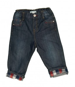 Modre jeans hlače z regulacijo 9-12 M
