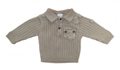 Pleten pulover z ovratnikom 3-6 M