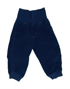 Modre žametne hlače z elastičnim pasom 6-9 M