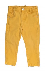 Rumene jeans hlače z regulacijo 12-18 M