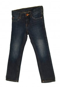 Modre jeans hlače z regulacijo 3-4 L