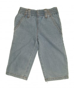 Jeans hlače z elastičnim pasom 9-12 M