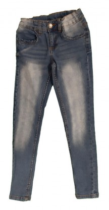 Modre elastične jeans hlače z regulacijo 7-8 L