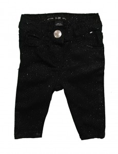 Črne jeans hlače z bleščicami 0-3 M