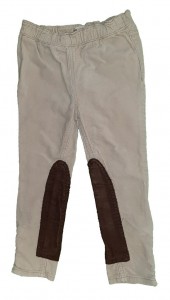 Žametne hlače z okrasnimi zadrgami 3-4 L