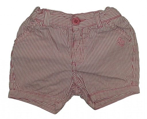 Roza kratke hlače z belimi črtami 12-18 M