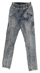 Elastične jeans hlače ponošenega videza 12+ L
