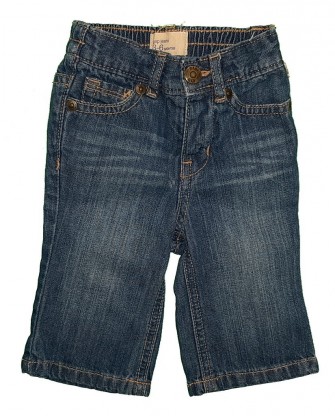 Modre jeans hlače z elastičnim pasom 3-6 M