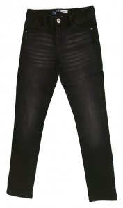Črne dolge jeans hlače elastične 8-10 L