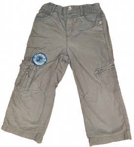 Sive hlače podložene z bombažem 2-3 L